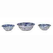 (LOT OF 3) CHINESE EXPORT BLUE