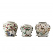 (LOT OF 3) CHINESE FAMILLE ROS