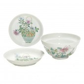 (LOT OF 3) CHINESE FAMILLE ROS