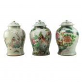(LOT OF 3) CHINESE FAMILLE ROS