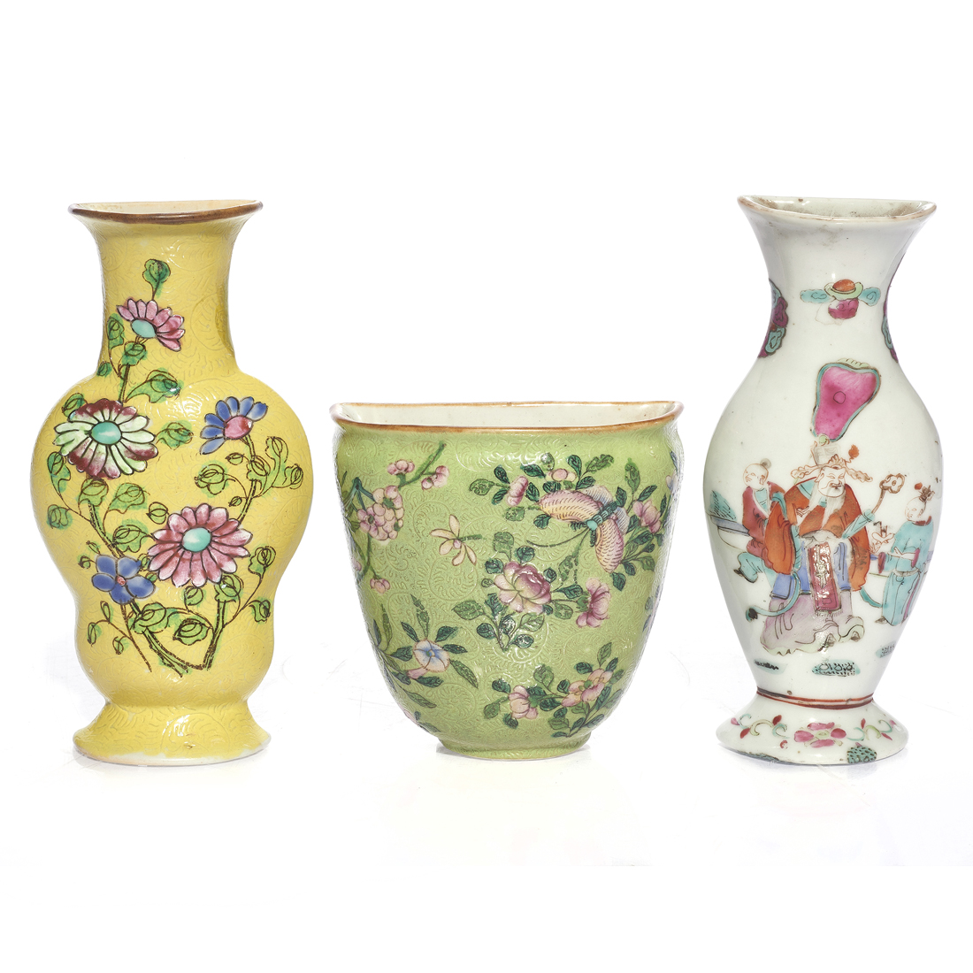 (LOT OF 3) CHINESE FAMILLE ROSE