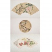 (LOT OF 3) CHINESE FAN PAINTIN