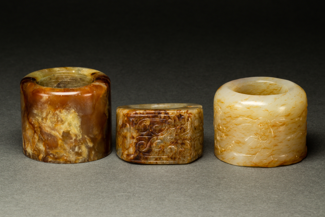 (LOT OF 3) CHINESE JADE AND