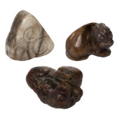 (LOT OF 3) CHINESE JADE CARVIN