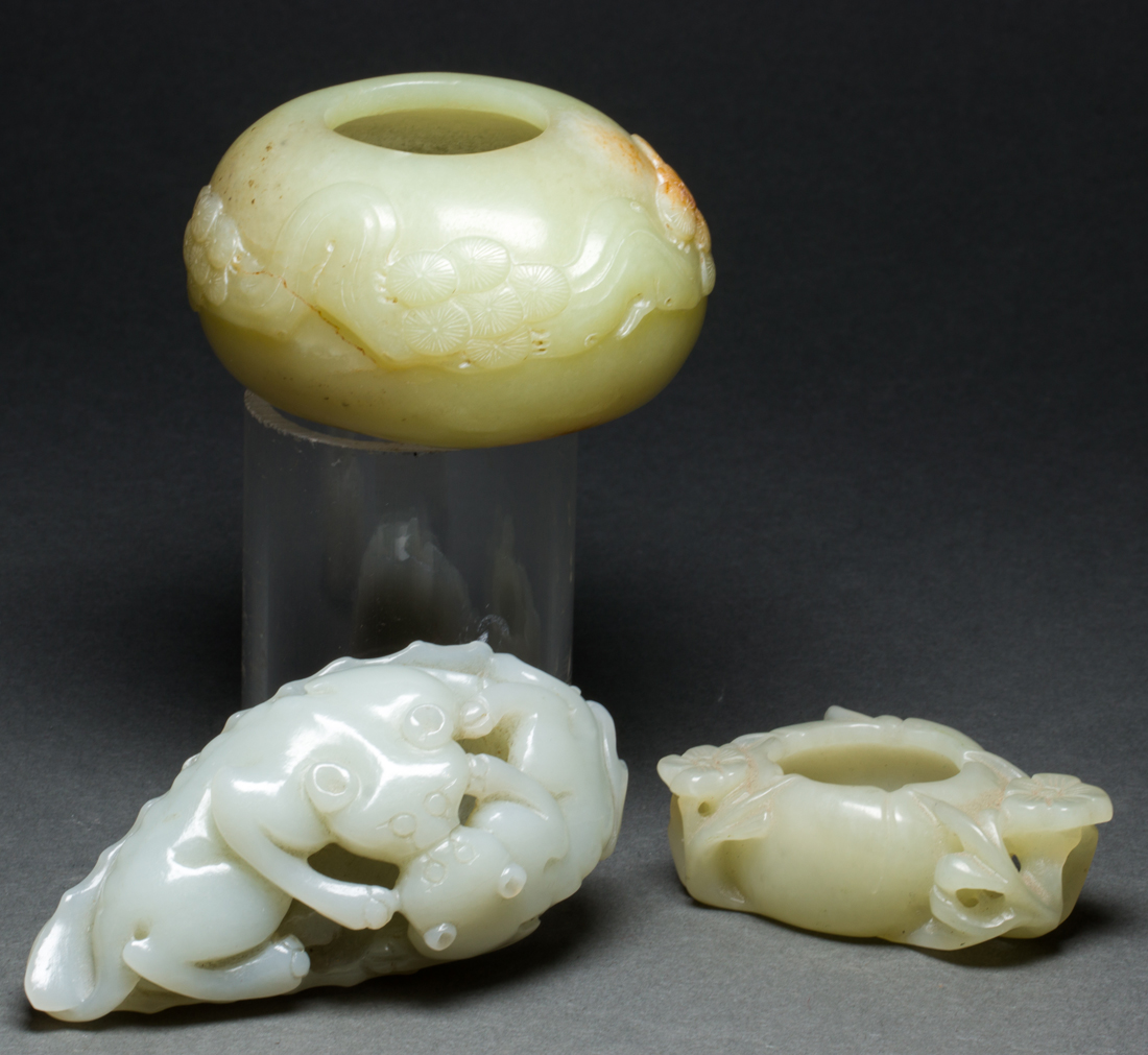 (LOT OF 3) CHINESE JADE CARVINGS