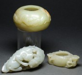(LOT OF 3) CHINESE JADE CARVIN