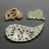 (LOT OF 3) CHINESE JADE CARVIN