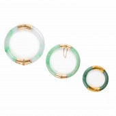 (LOT OF 3) CHINESE JADEITE BAN