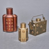 (LOT OF 3) CHINESE METAL TEA C