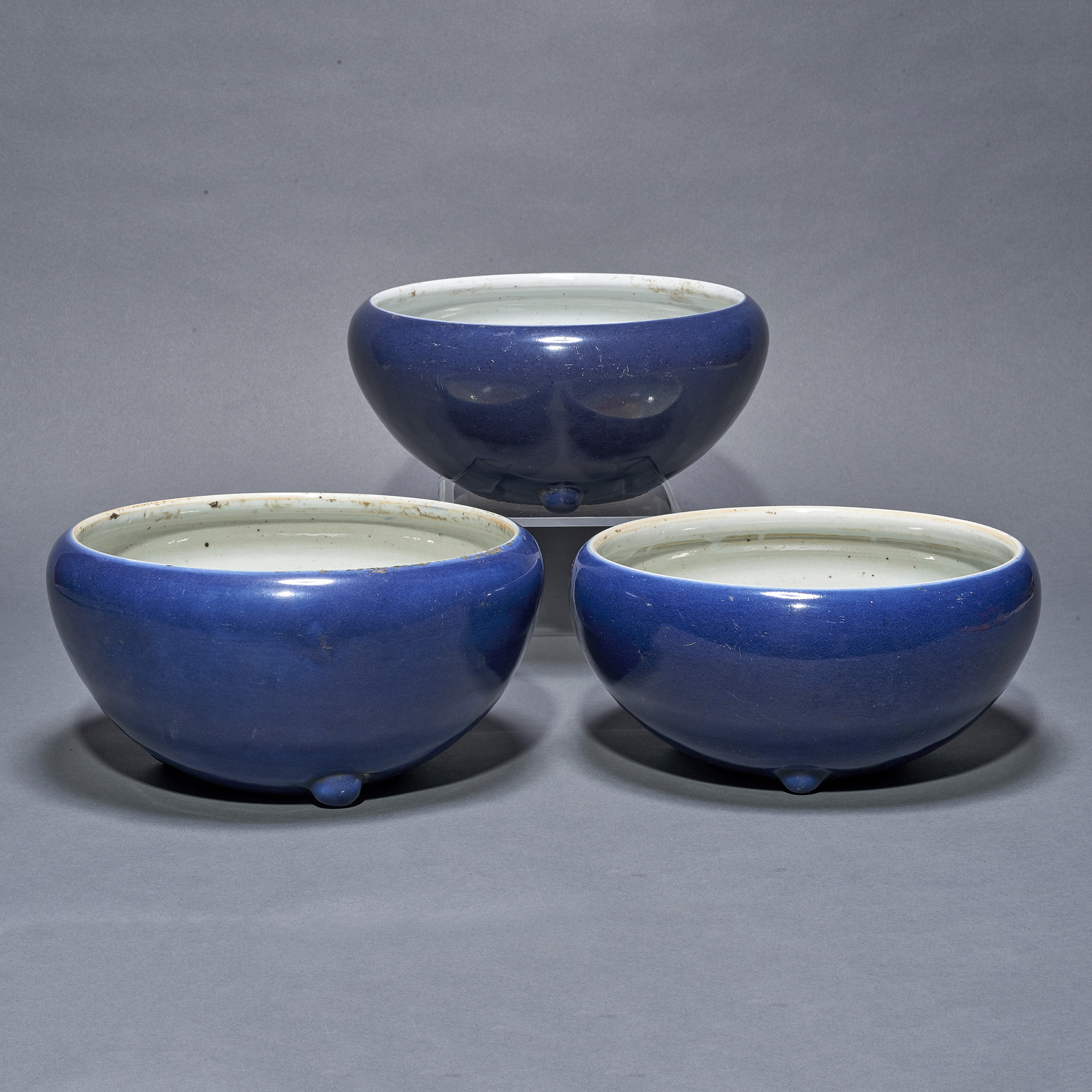 (LOT OF 3) CHINESE POWDER BLUE