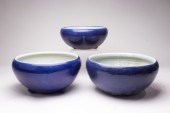 (LOT OF 3) CHINESE POWDER-BLUE