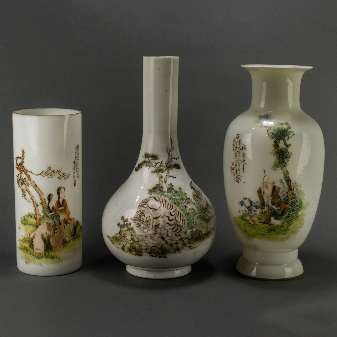 (LOT OF 3) CHINESE QIANJIANGCAI