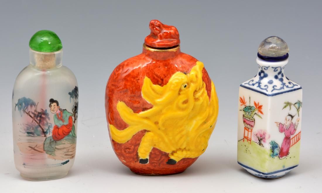 LOT OF 3 CHINESE SNUFF