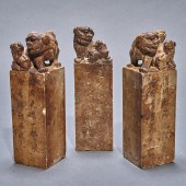 (LOT OF 3) CHINESE SOAPSTONE C
