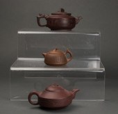 (LOT OF 3) CHINESE YIXING TEAP