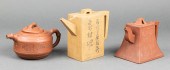 (LOT OF 3) CHINESE YIXING TEAP