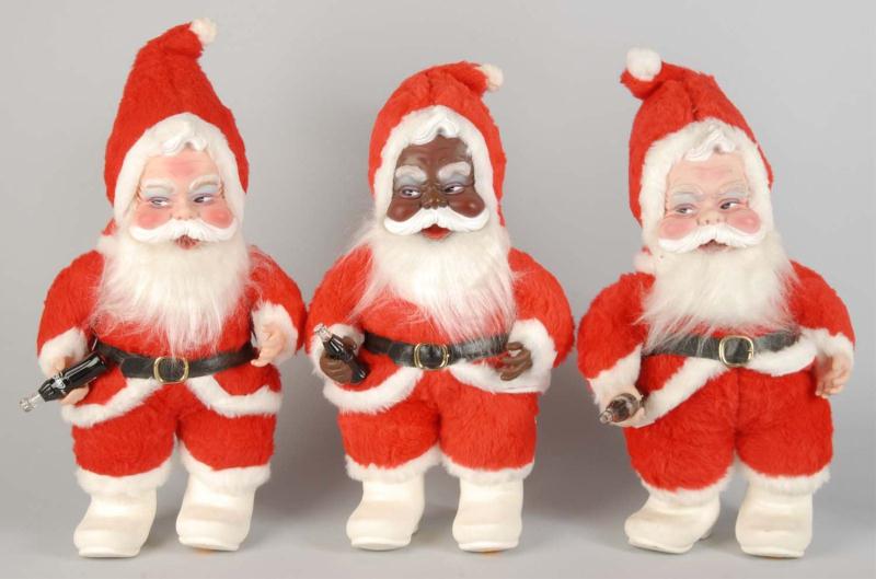 Lot of 3: Coca-Cola Santas. 