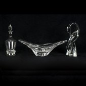 (LOT OF 3) DAUM CIGOGNE STORK,