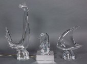 (LOT OF 3) DAUM LARGE CLEAR GL
