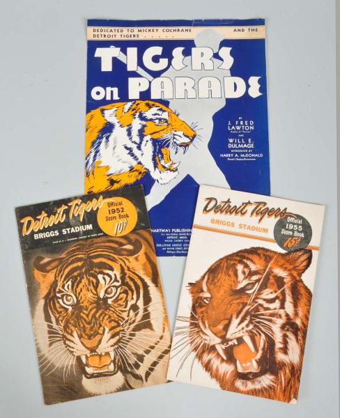 Lot of 3: Detroit Tigers Items. 