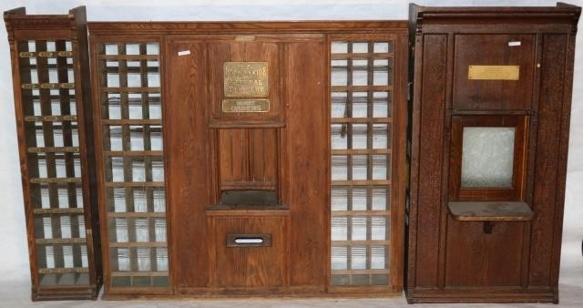 LOT OF 3 EARLY 20TH C. OAK POST