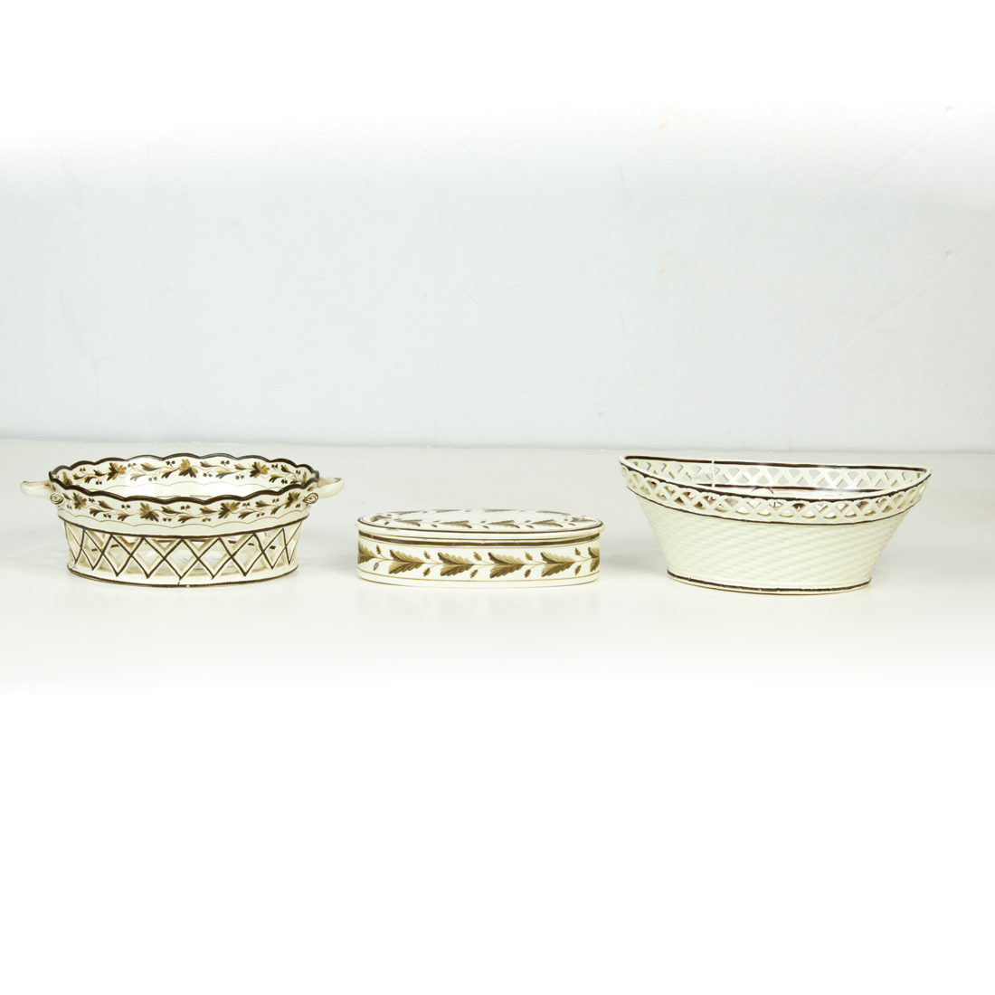 (LOT OF 3) ENGLISH SEPIA