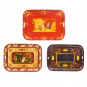 (LOT OF 3) ENGLISH STYLE TRAYS