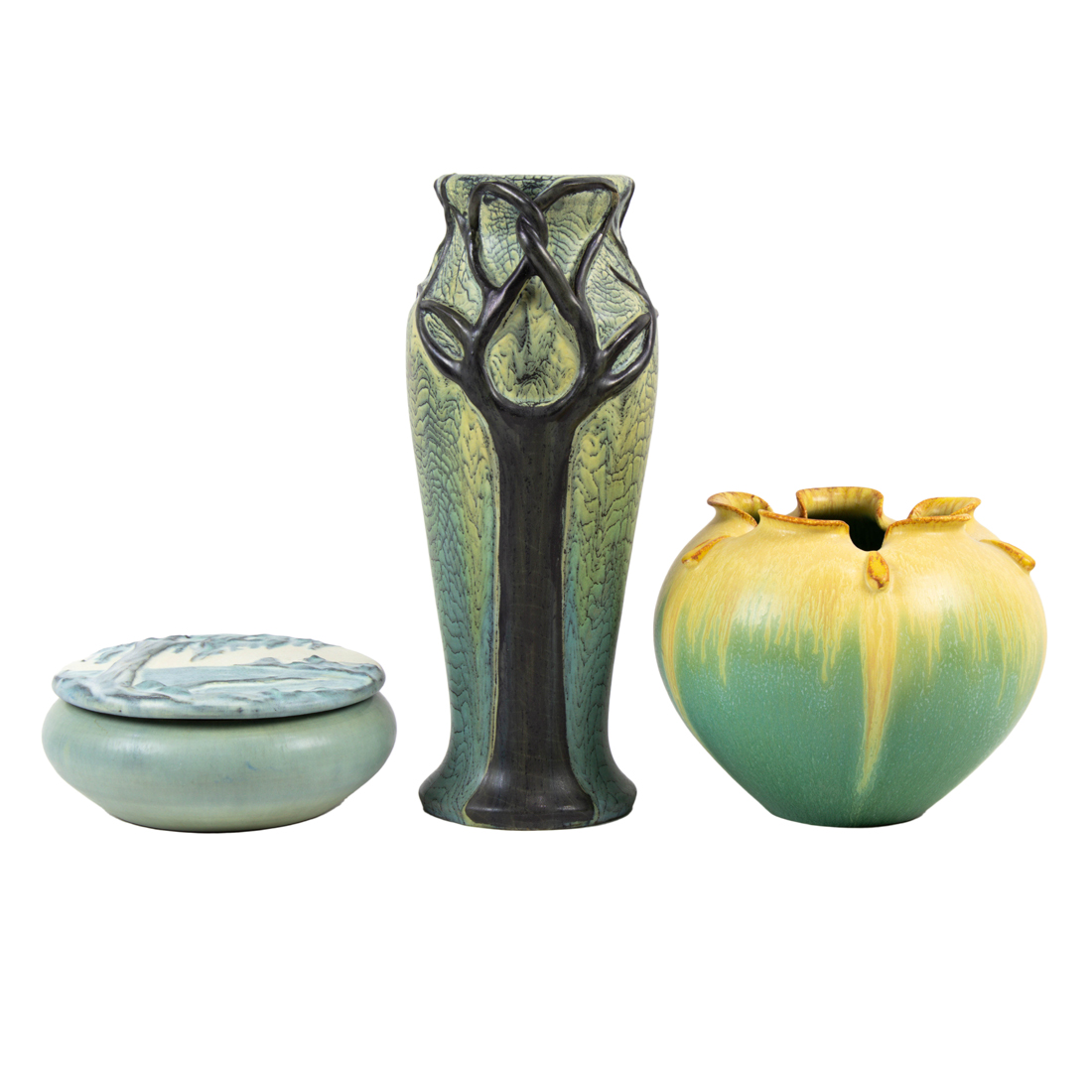 (LOT OF 3) EPHRAIM FAIENCE ART
