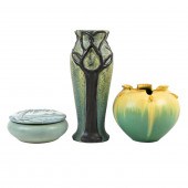 (LOT OF 3) EPHRAIM FAIENCE ART