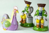 (LOT OF 3) FAIENCE TABLE ARTIC