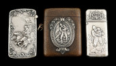 LOT OF 3: FIREMAN MATCH SAFES<