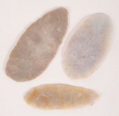 Lot of 3 flint blades.  Larges