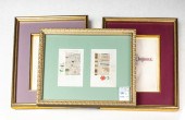 (LOT OF 3) FRAMED ILLUMINATED