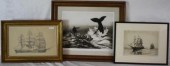 LOT OF 3 FRAMED NAUTICAL ITEMS