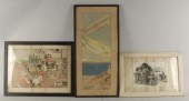 Lot of 3: Framed Vehicle Relat