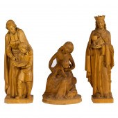 (LOT OF 3) GERMAN CARVED RELIG