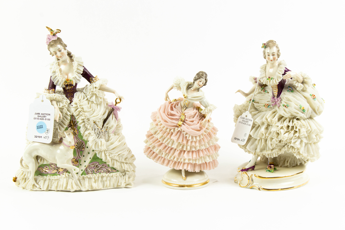 (LOT OF 3) GERMAN PORCELAIN