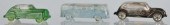 Lot of 3: Glass Candy Containe