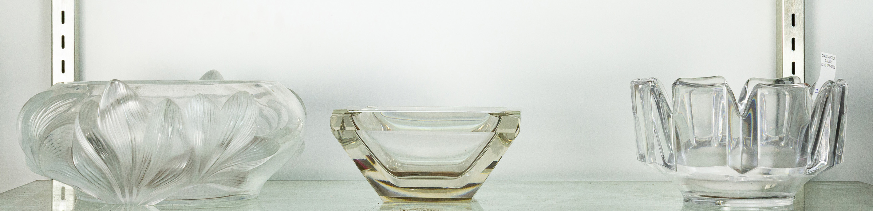 (LOT OF 3) GLASS DECORATIVE