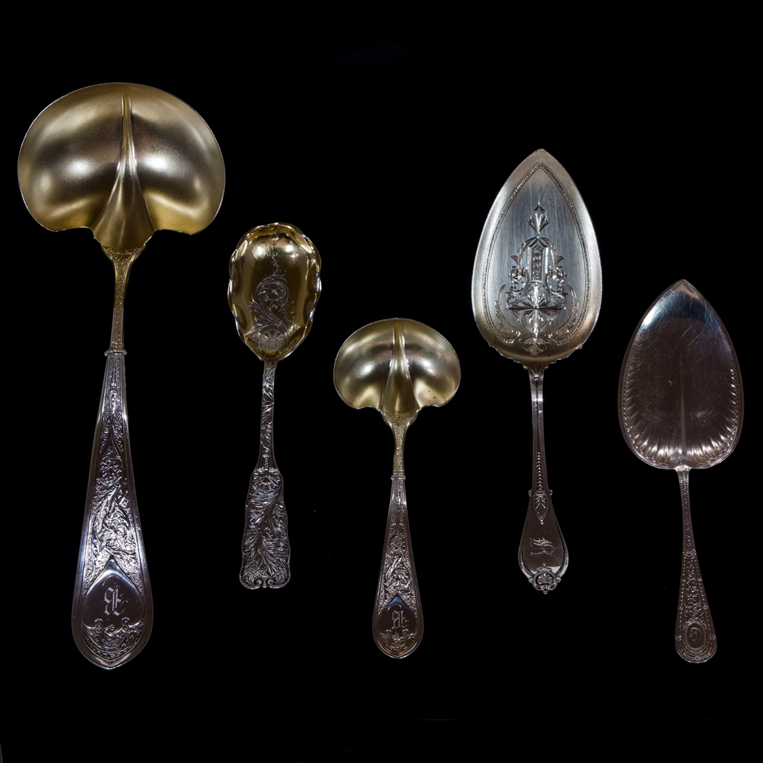 (LOT OF 3) GORHAM RAPHAEL LADLES, A