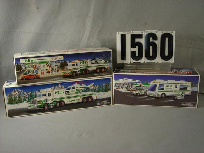 Lot of 3 Hess Trucks, including