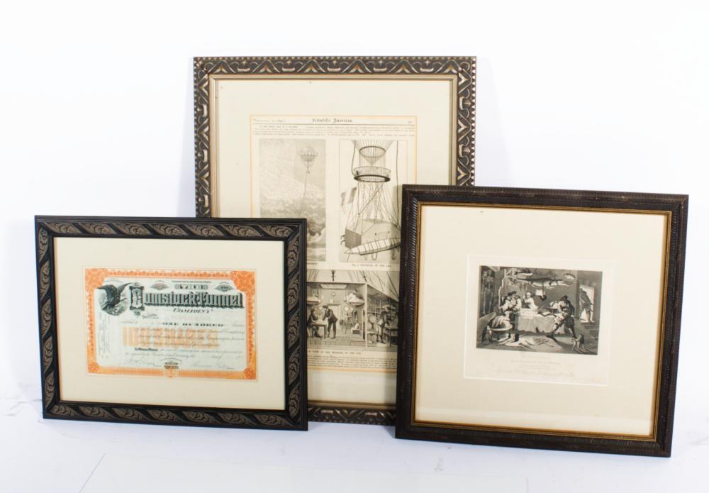 LOT OF 3 HISTORICAL EPHEMERA: