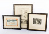 LOT OF 3 HISTORICAL EPHEMERA: