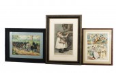 LOT OF 3 HISTORICAL PRINTS: IN