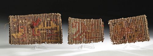 LOT OF 3 HUARI REED AND WOOL