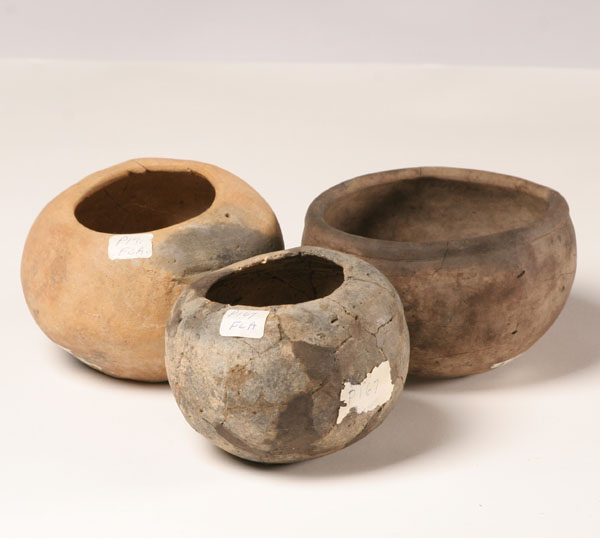 Lot of 3 indian pottery pots;