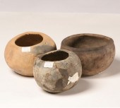 Lot of 3 indian pottery pots;