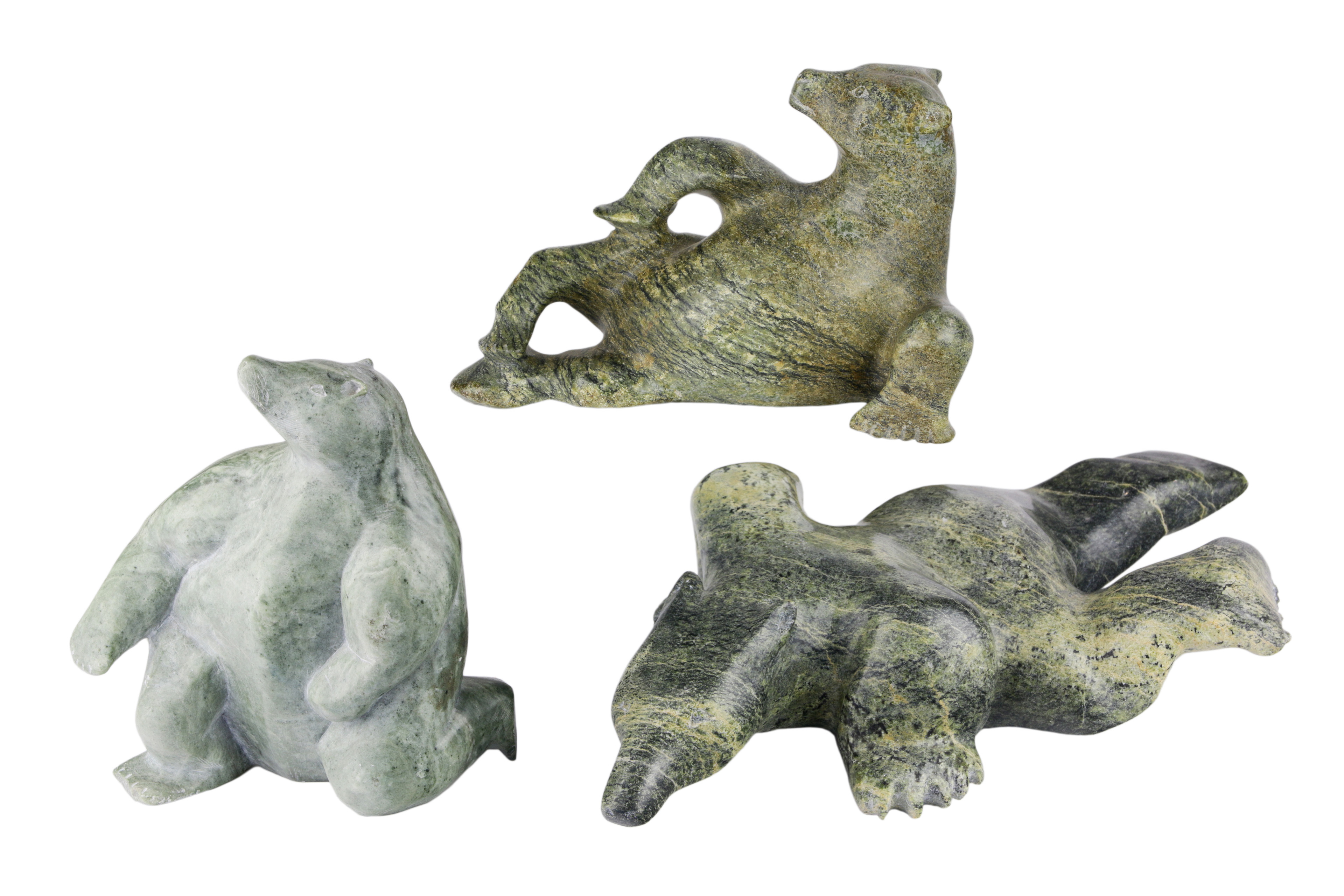 (LOT OF 3) INUIT FIGURAL BEAR