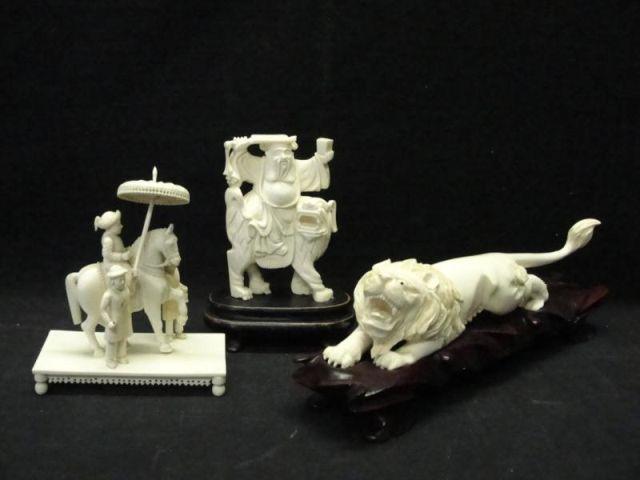 Lot of 3 Ivories. From a
