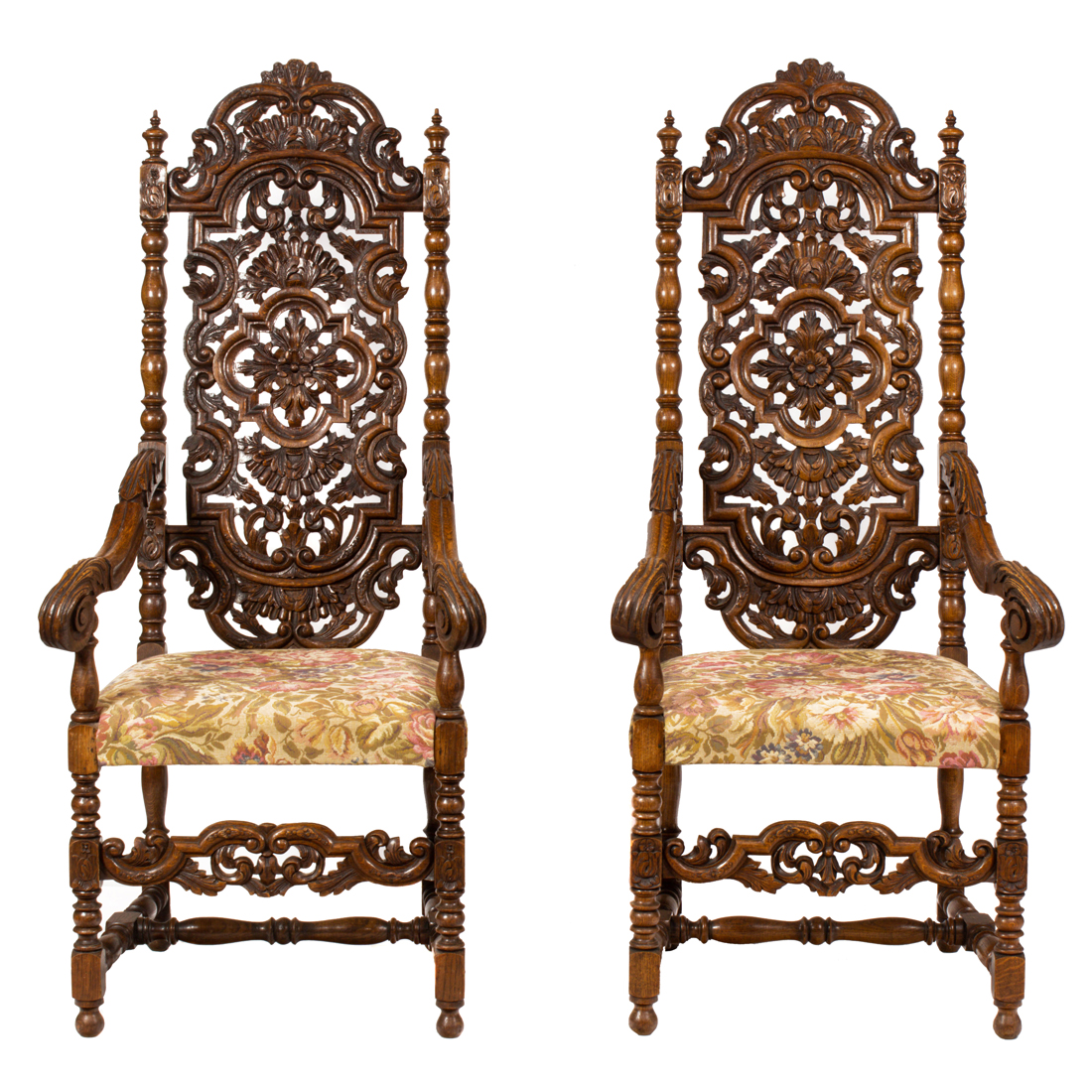 (LOT OF 3) JACOBEAN STYLE OAK